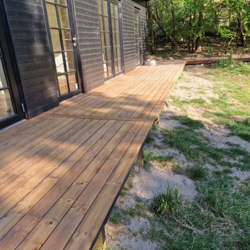 Opbygning af ny Træterrasse ved nybygget anneks i Odsherred