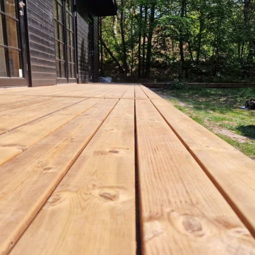 Opbygning af Træterrasse med detaljer i Odsherred